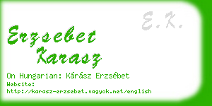 erzsebet karasz business card
