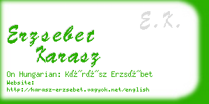 erzsebet karasz business card